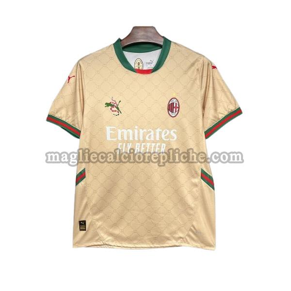 co branded maglie calcio ac milan 2024 2025 thailandia giallo