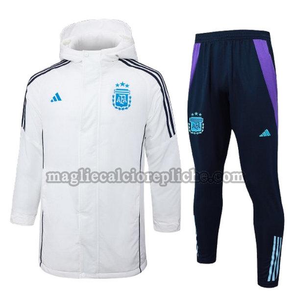 cotton padded clothes calcio argentina 2024 2025 completo bianco