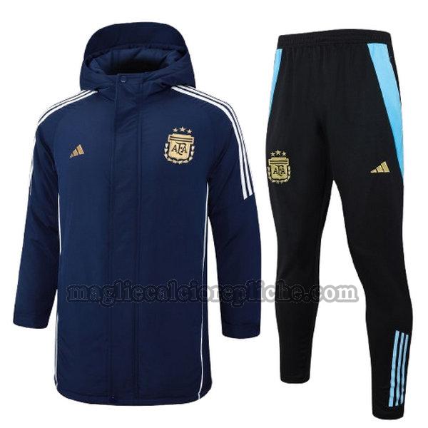 cotton padded clothes calcio argentina 2024 2025 completo blu