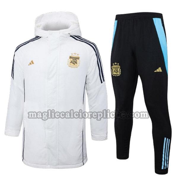 cotton padded clothes calcio argentina 2024 25 completo bianco