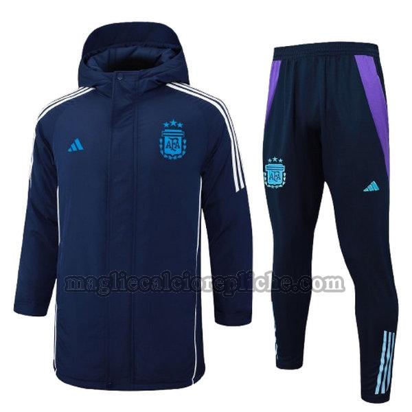 cotton padded clothes calcio argentina 2024 25 completo blu