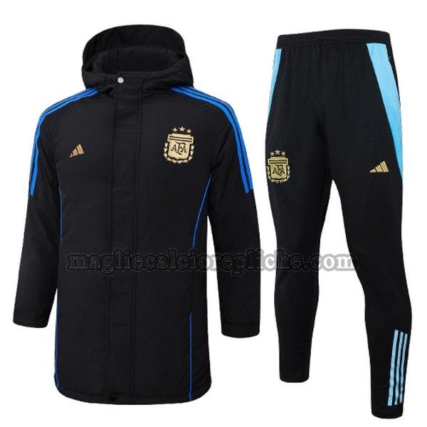 cotton padded clothes calcio argentina 2024 25 completo nero