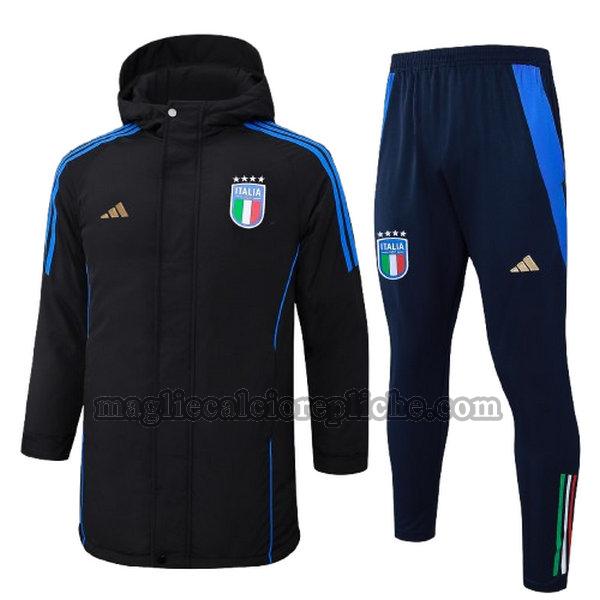 cotton padded clothes calcio italia 2024 2025 completo nero