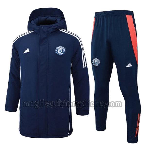 cotton padded clothes calcio manchester united 2024 2025 completo blu