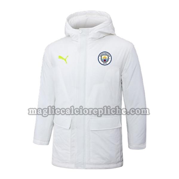 green logo cappotto di cotone calcio manchester city 2024 2025 bianco