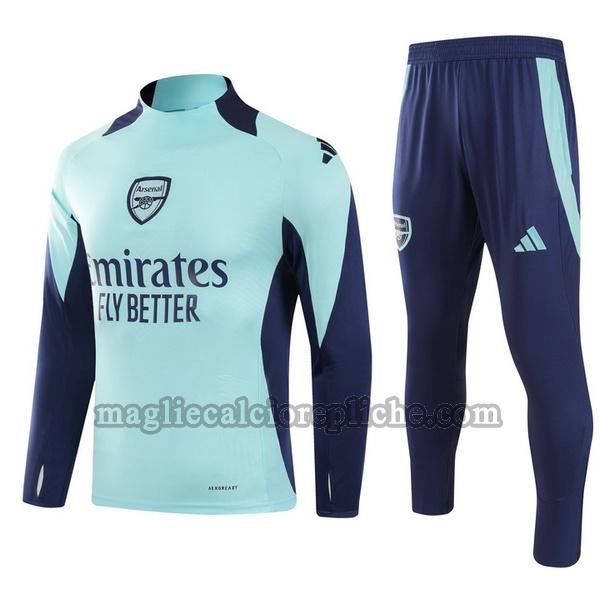 half zipper tute calcio arsenal 2024 2025 completo verde