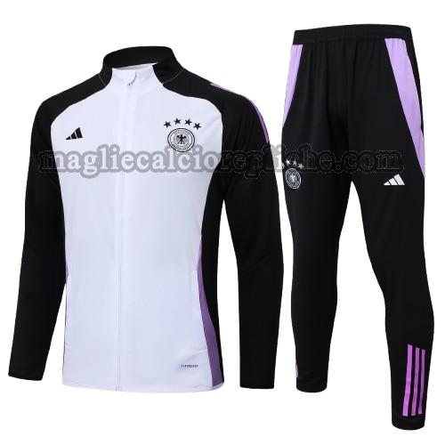 long zipper tuta sportivas calcio bambino psg 2024 2025 completo bianco