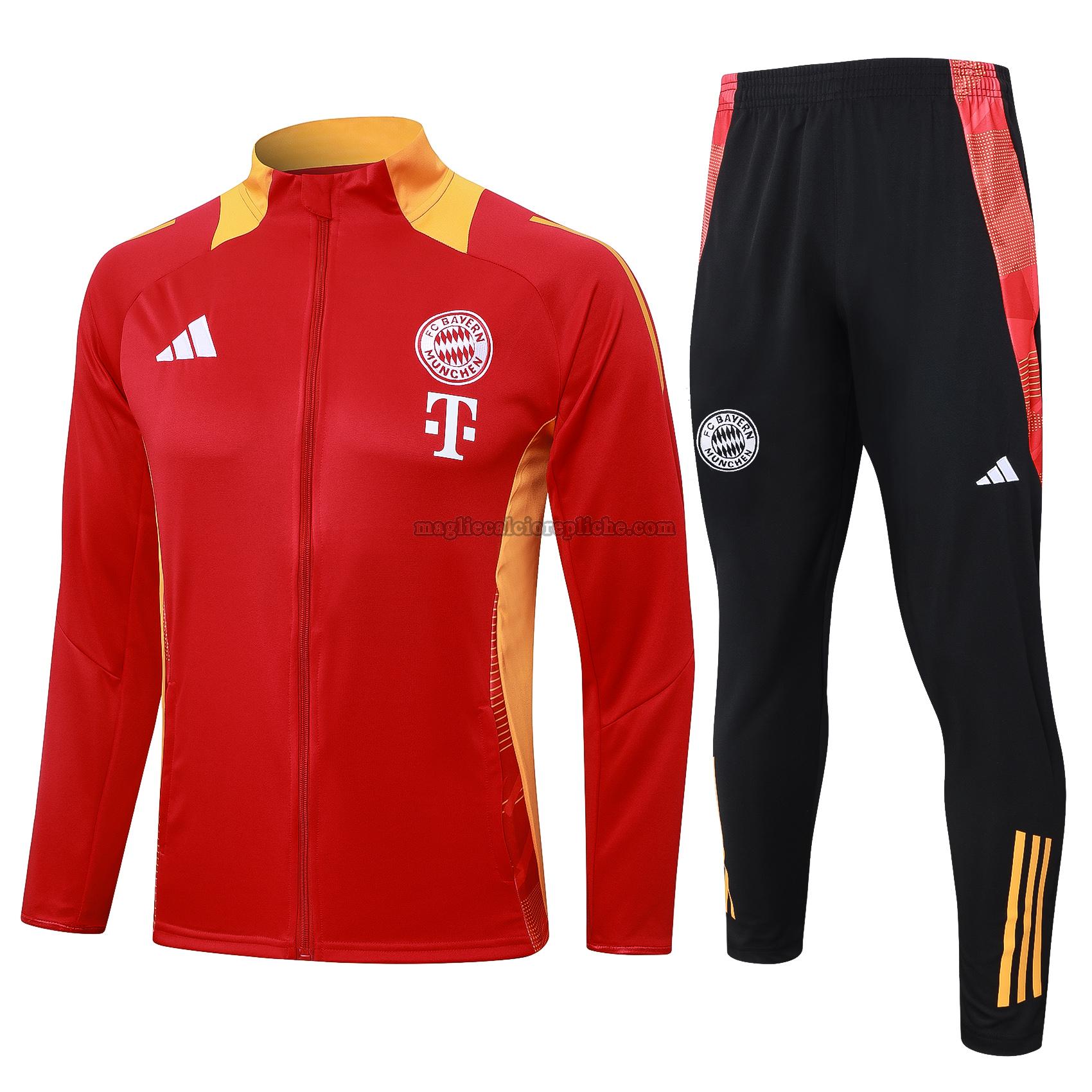 long zipper tuta sportivas calcio bayern münchen 24 25 completo rosso