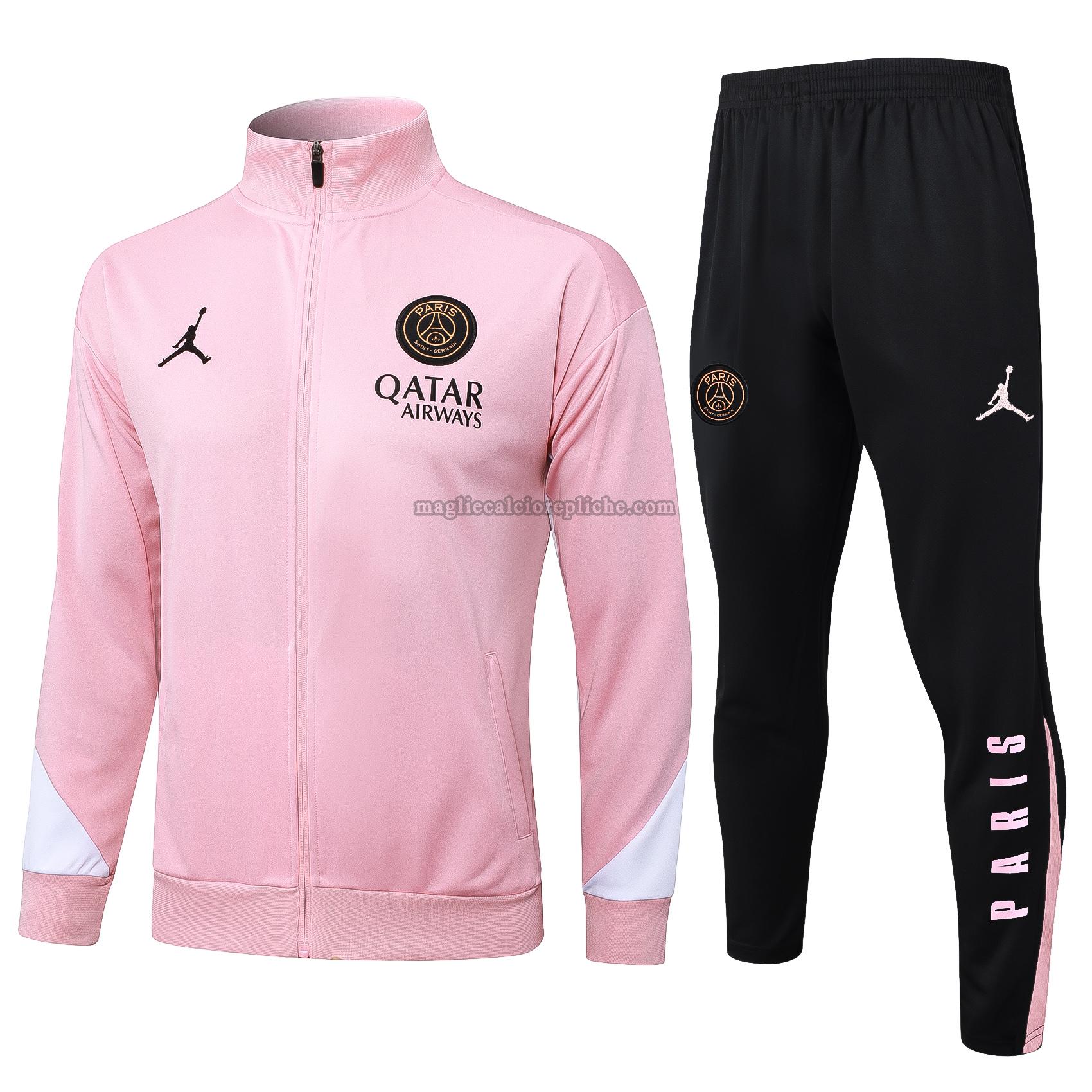 long zipper tuta sportivas calcio psg 2024 2025 completo rosa