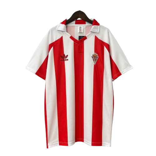 maglie calcio sporting gijón 1986 1987 rosso bianco