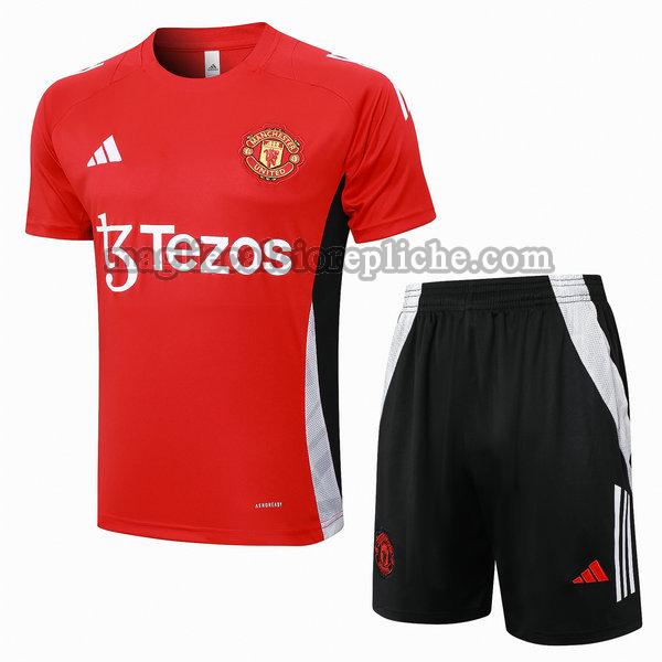 magliette formazione calcio manchester united 2024 2025 completo rosso