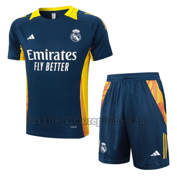 magliette formazione calcio real madrid 24 25 completo blu