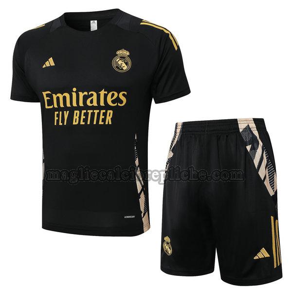 magliette formazione calcio real madrid 24 25 season completo nero