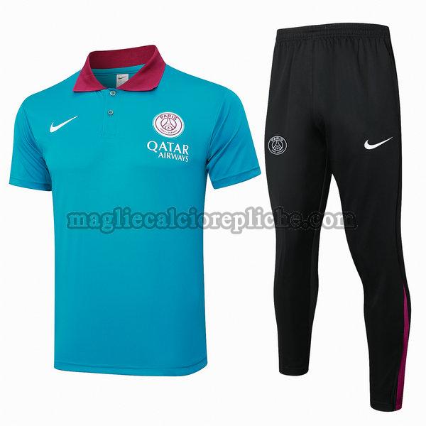 polos calcio psg 2024 2025 completo blu