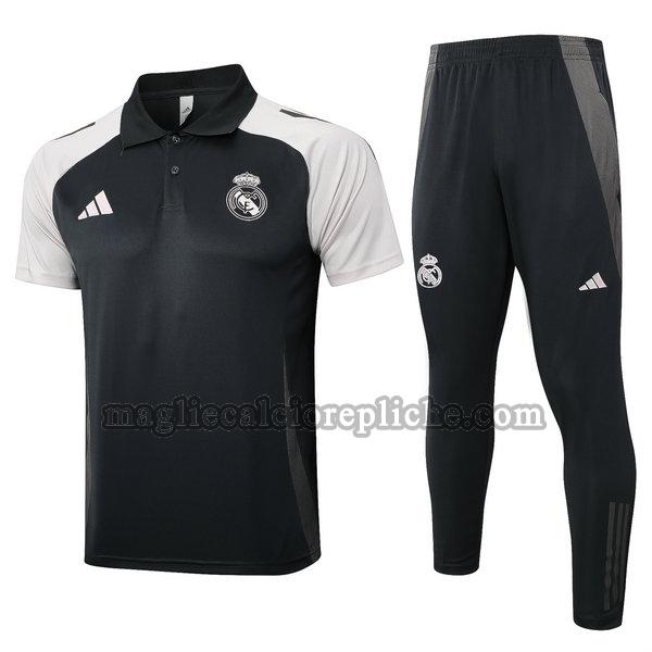 polos calcio real madrid 2024 2025 completo nero