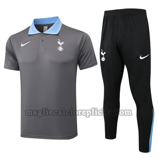 polos calcio tottenham hotspur 2024 2025 completo grigio