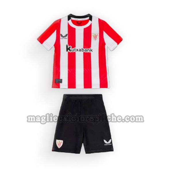 prima maglie calcio bambino athletic bilbao 2024 2025 rosso bianco