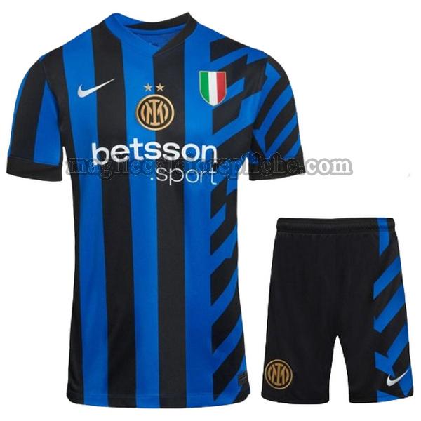 prima maglie calcio bambino inter 2024 2025 blu nero