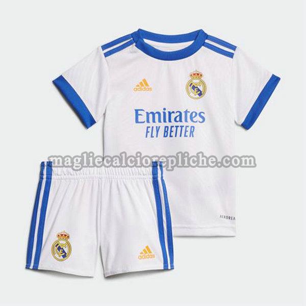 prima maglie calcio bambino real madrid 2021 2022 bianco