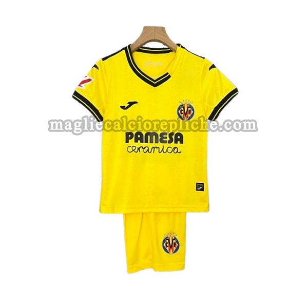 prima maglie calcio bambino villarreal 2024 2025 giallo