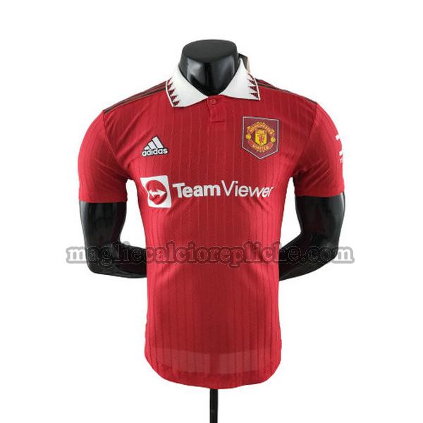 prima maglie calcio manchester united 2022 2023 player rosso