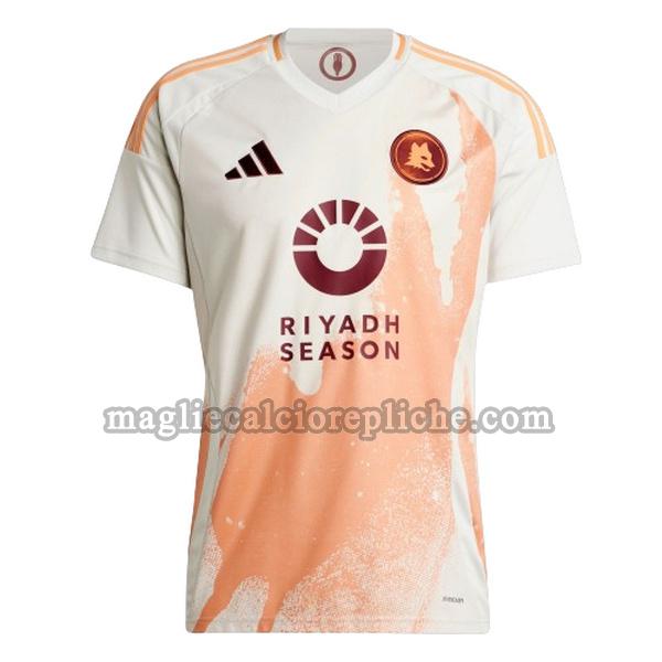 seconda maglie calcio as roma 2024 2025 bianco