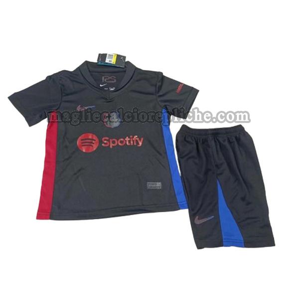 seconda maglie calcio bambino barcellona 2024 2025 nero