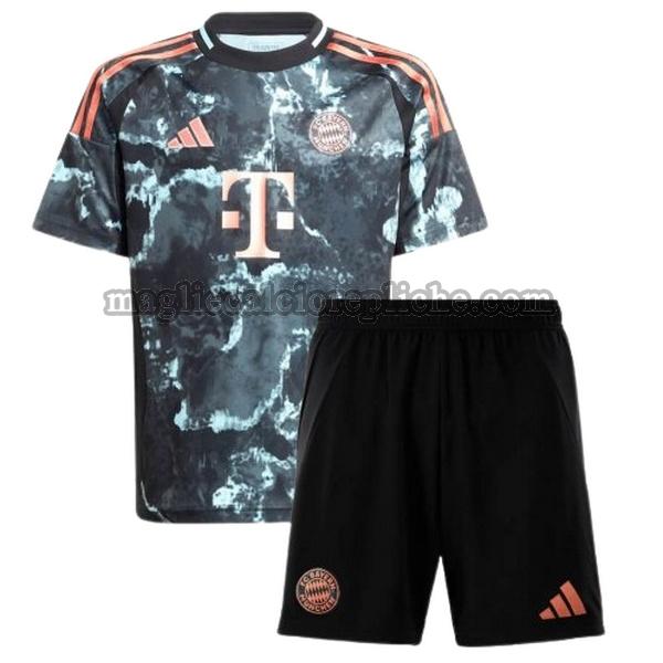 seconda maglie calcio bambino bayern münchen 2024 2025 nero