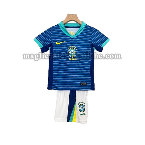 seconda maglie calcio bambino brasile 2024 blu