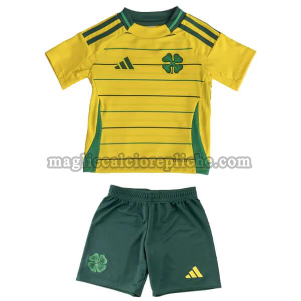 seconda maglie calcio bambino celtic 2024 2025 giallo