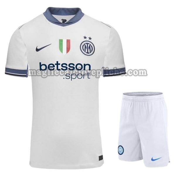 seconda maglie calcio bambino inter 2024 2025 blu bianco