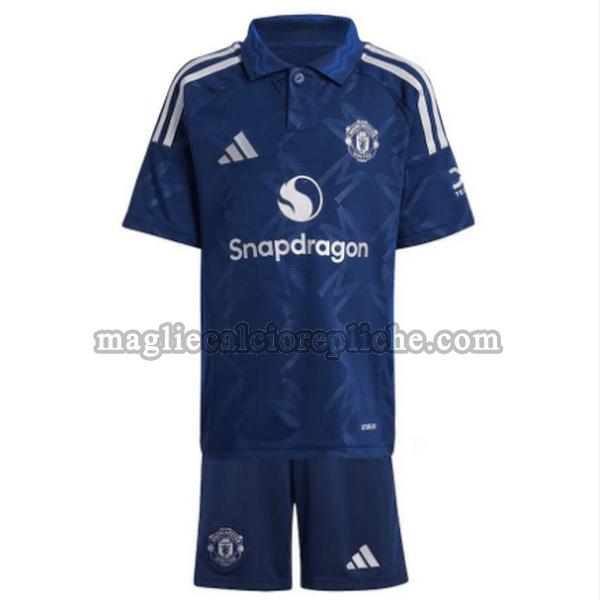 seconda maglie calcio bambino manchester united 2024 2025 bianco