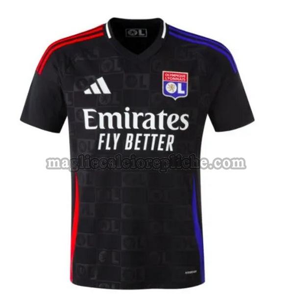 seconda maglie calcio olympique lyon 2024 2025 nero