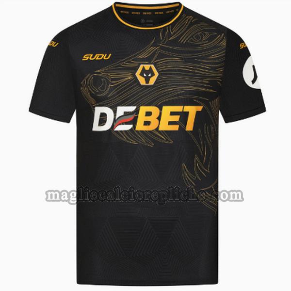 seconda maglie calcio wolverhampton 2024 2025 thailandia nero