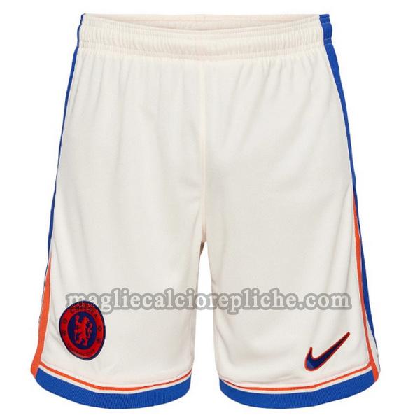 seconda pantaloncini calcio chelsea 2024 2025 bianco