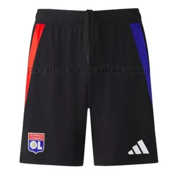 seconda pantaloncini calcio olympique lyon 2024 2025 nero