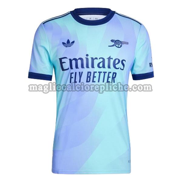 terza maglie calcio arsenal 2024 2025 thailandia blu verde