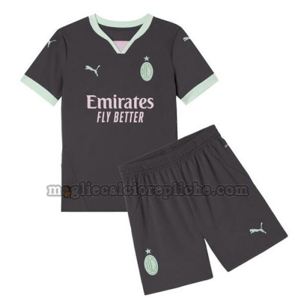 terza maglie calcio bambino ac milan 2024 2025 nero