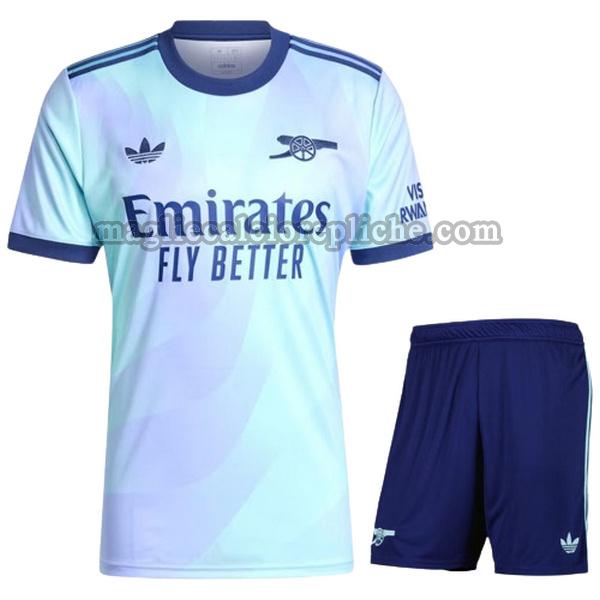 terza maglie calcio bambino arsenal 2024 2025 blu verde