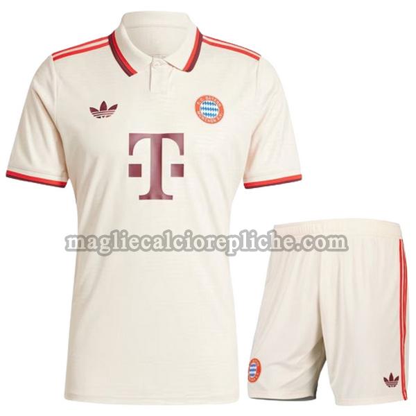 terza maglie calcio bambino bayern münchen 2024 2025 bianco