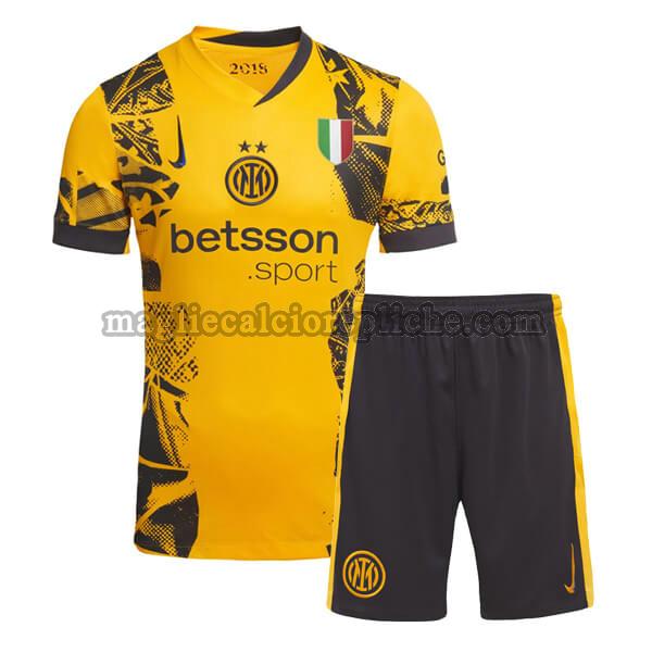 terza maglie calcio bambino inter 2024 2025 giallo