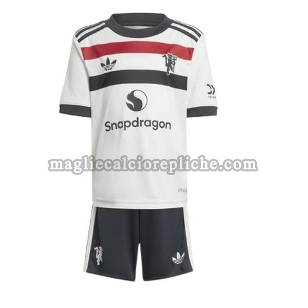 terza maglie calcio bambino manchester united 2024 2025 bianco