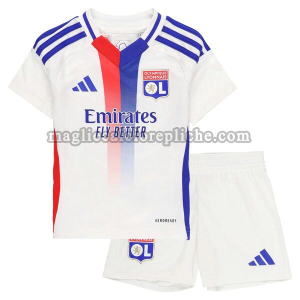 terza maglie calcio bambino olympique lyon 2024 2025 bianco