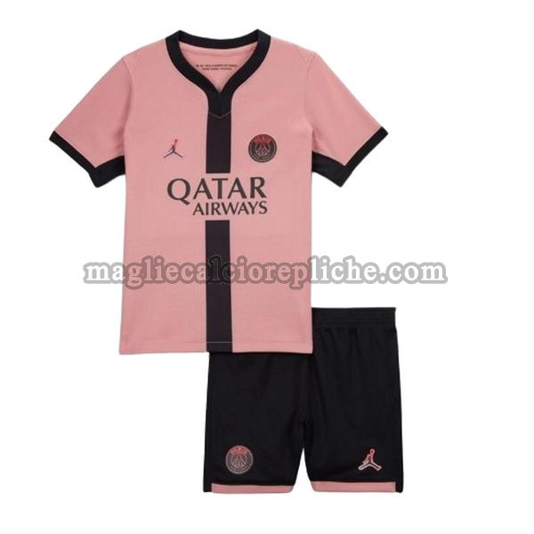 terza maglie calcio bambino psg 2024 2025 rosa