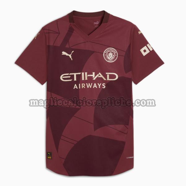 terza maglie calcio manchester city 2024 2025 rosso