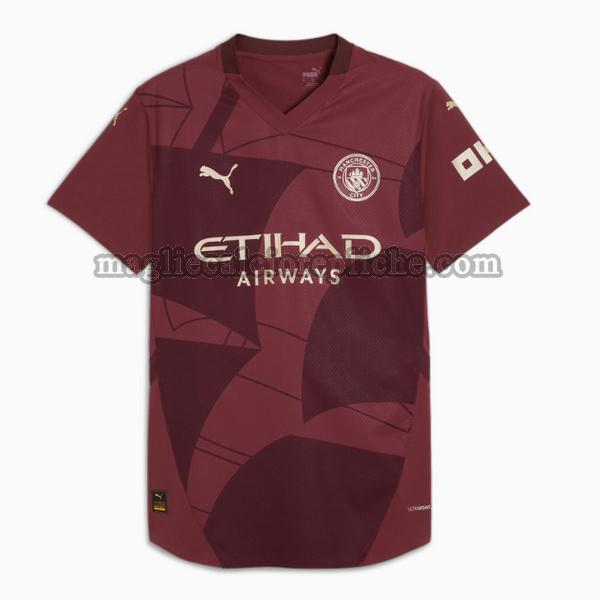 terza maglie calcio manchester city 2024 2025 thailandia rosso