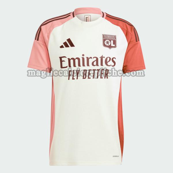 terza maglie calcio olympique lyon 2024 2025 bianco arancione