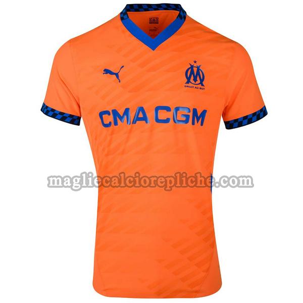 terza maglie calcio olympique marsiglia 2024 2025 thailandia arancione