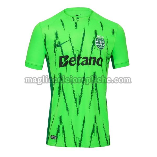 terza maglie calcio sporting lisbona 2024 2025 thailandia verde