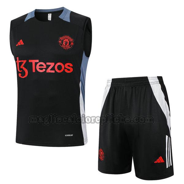 vests calcio manchester united 2024 completo nero